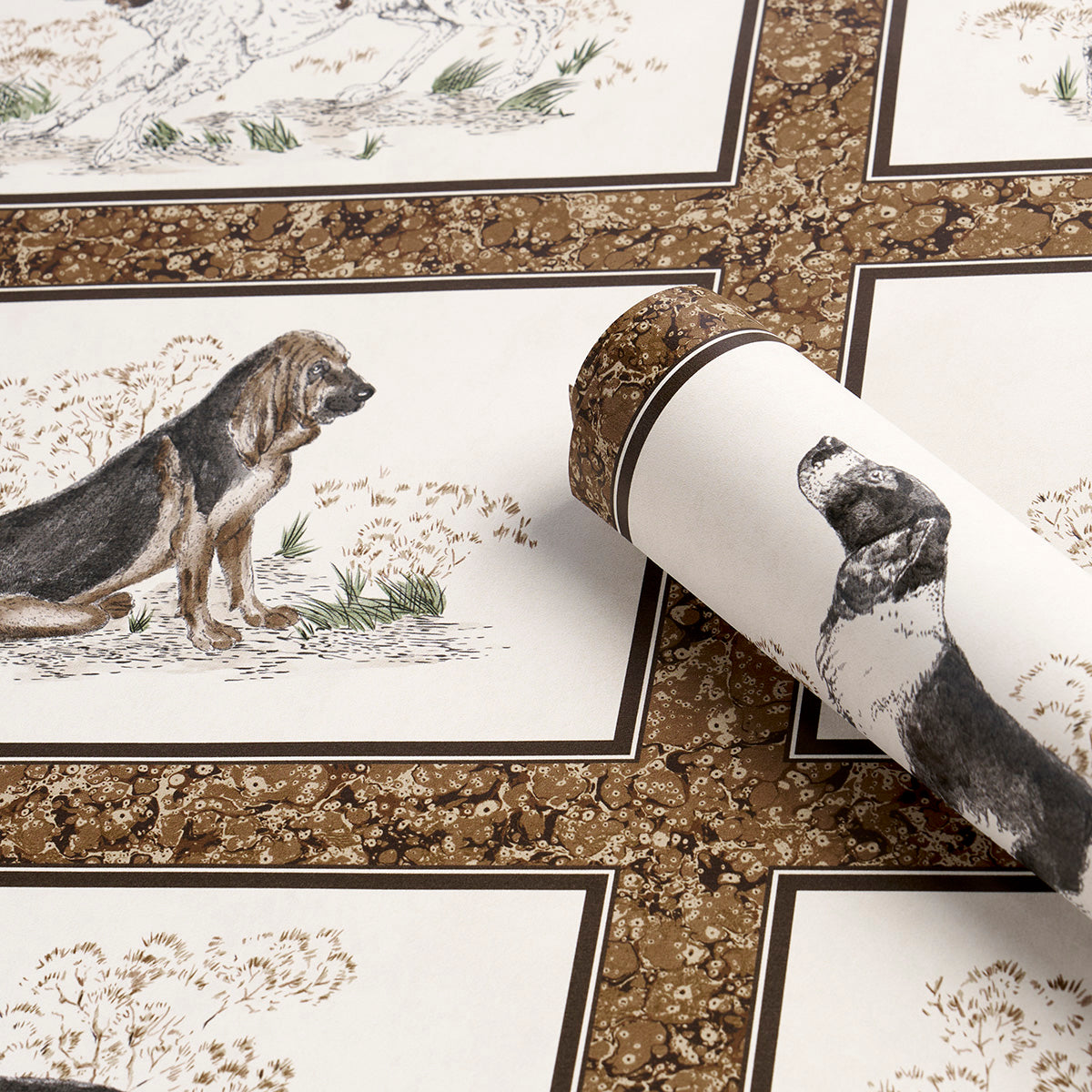 Schumacher Chaser's Legacy Bark Wallpaper Sample 5016081