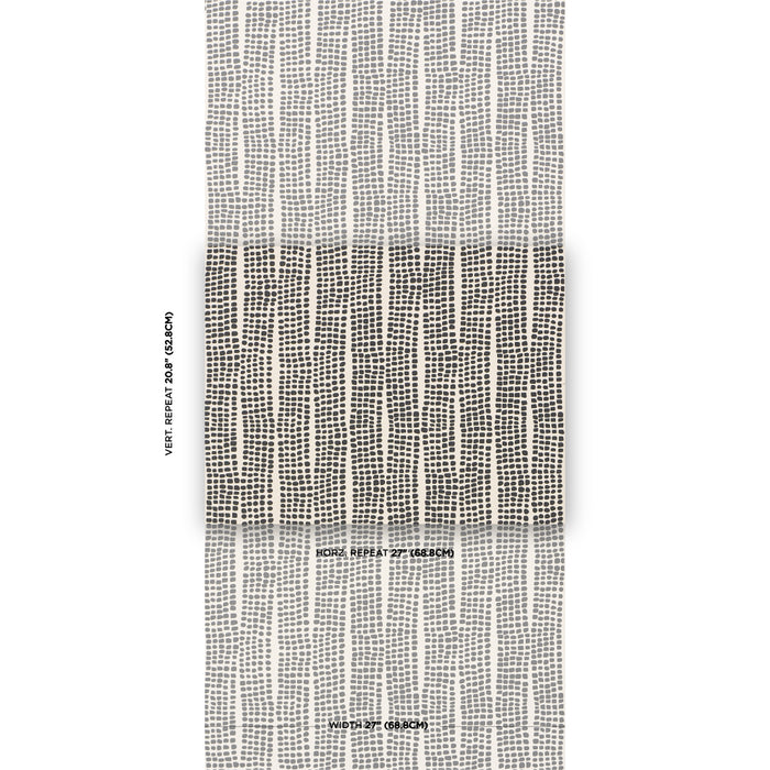 Schumacher Noland Vinyl Carbon Wallpaper 5016110