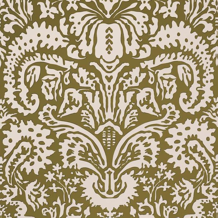Schumacher Suffolk Damask Grisaille Wallpaper 5016242