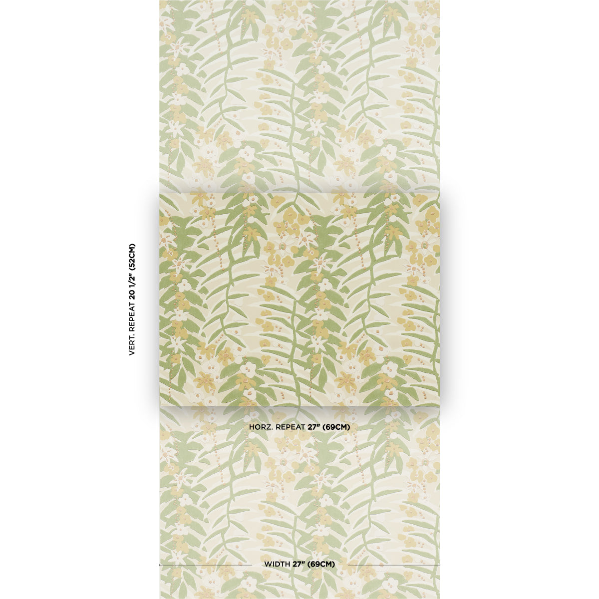 Schumacher Ashbee Botanical Citron Wallpaper Sample 5016251