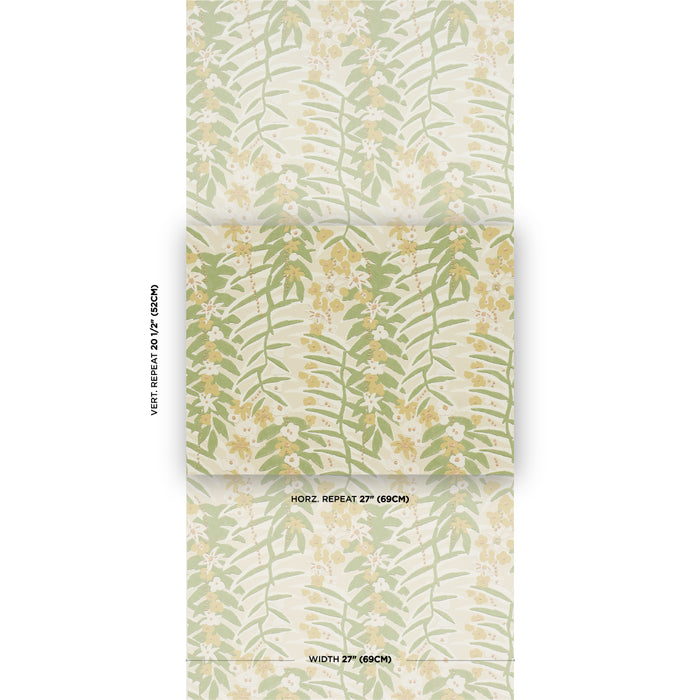 Schumacher Ashbee Botanical Citron Wallpaper Sample 5016251