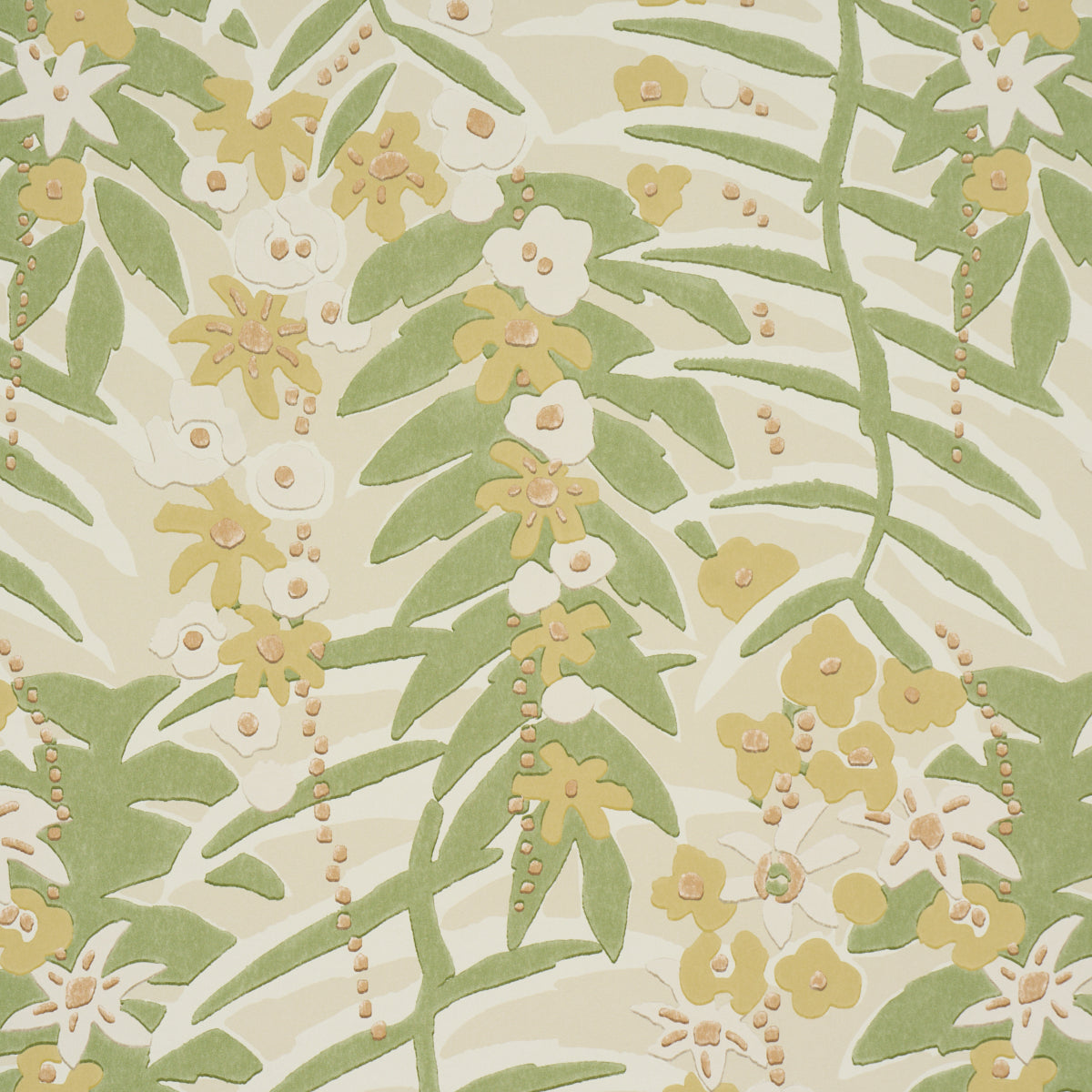 Schumacher Ashbee Botanical Citron Wallpaper Sample 5016251