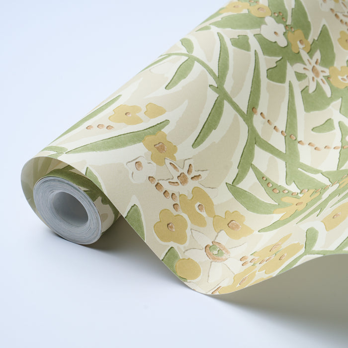 Schumacher Ashbee Botanical Citron Wallpaper Sample 5016251