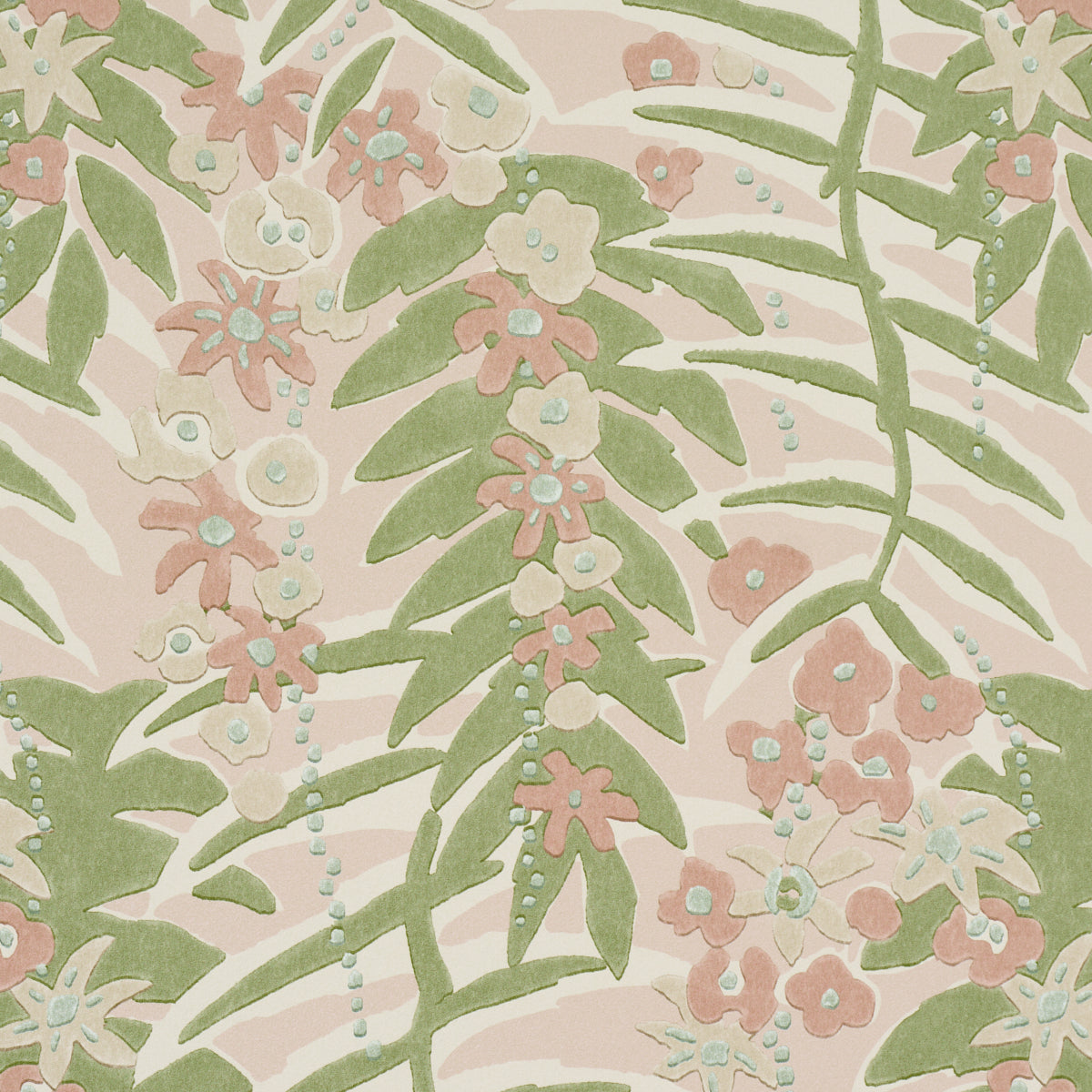 Schumacher Ashbee Botanical Petal Wallpaper Sample 5016252