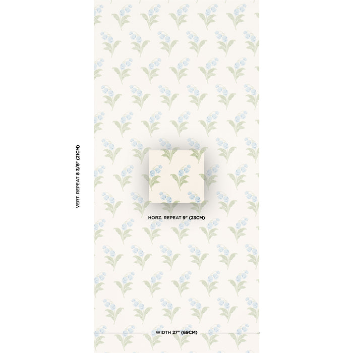 Schumacher Lily Of The Valley Bluebell Wallpaper Sample 5016280
