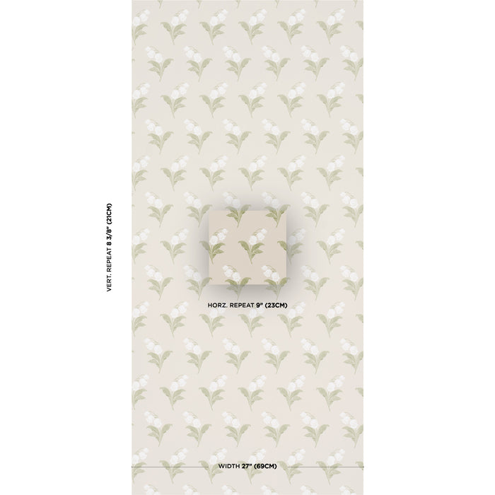 Schumacher Lily Of The Valley Spring Wallpaper Sample 5016281