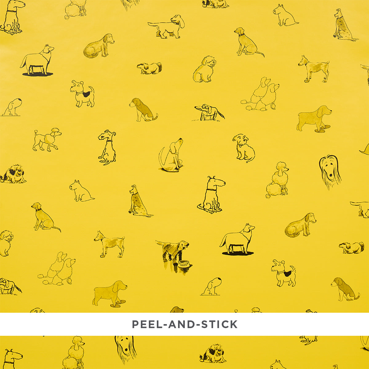 Schumacher Good Dogs Everywhere Taxi-Cab Yellow Wallpaper Sample 5016301