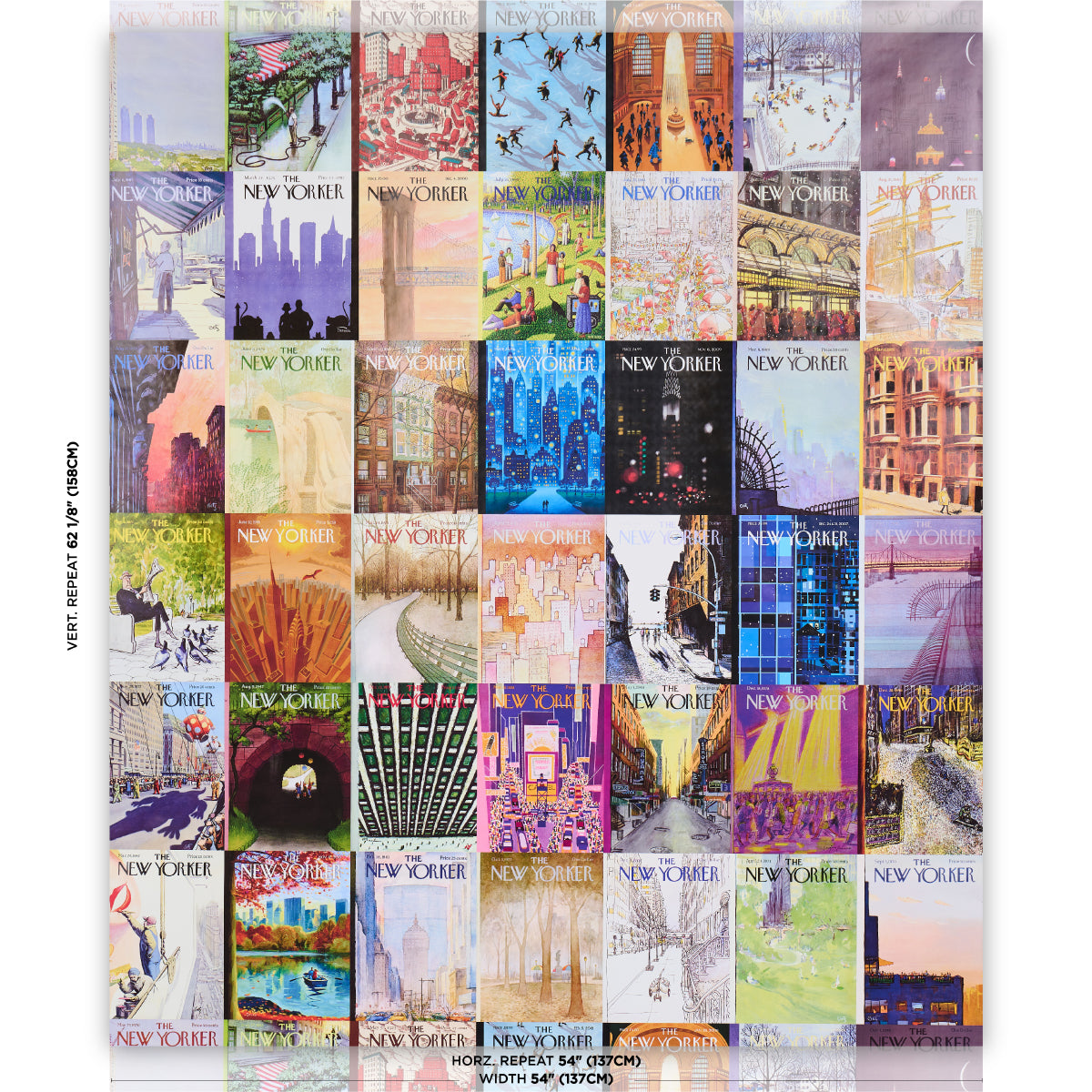 Schumacher The New Yorker City-View Covers Multicolor Wallpaper Sample 5016330