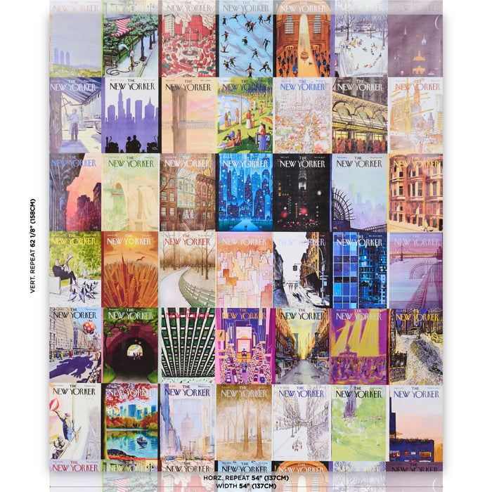 Schumacher The New Yorker City-View Covers Multicolor Wallpaper Sample 5016330