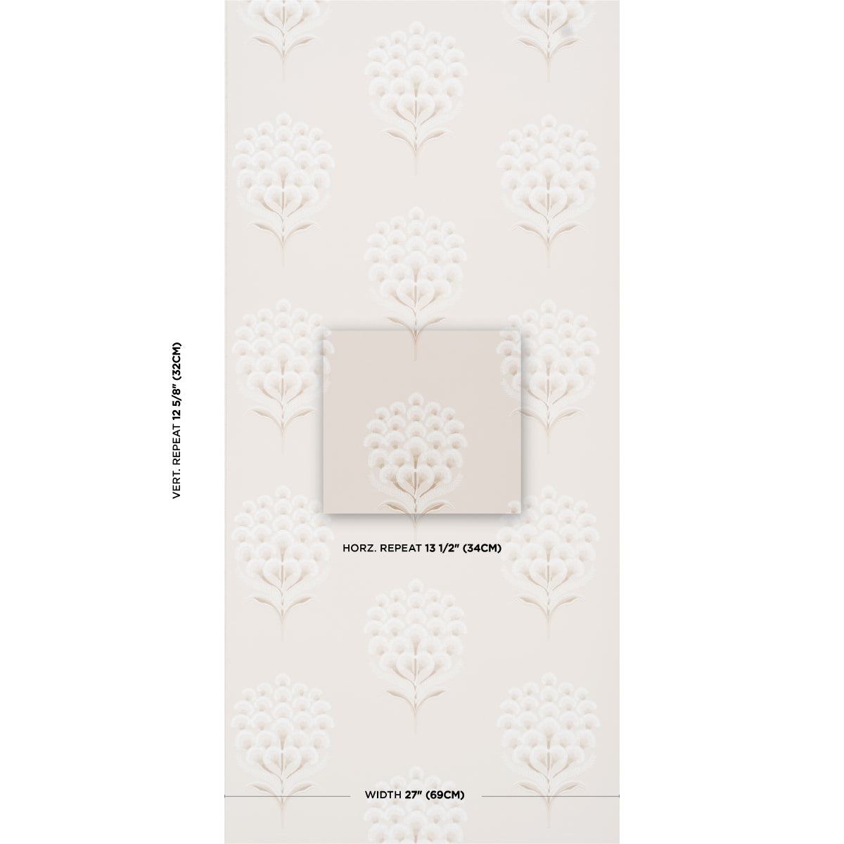 Schumacher Aurelia Limestone Wallpaper Sample 5016340