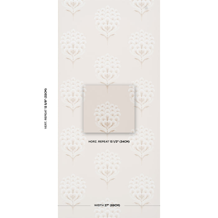Schumacher Aurelia Limestone Wallpaper Sample 5016340