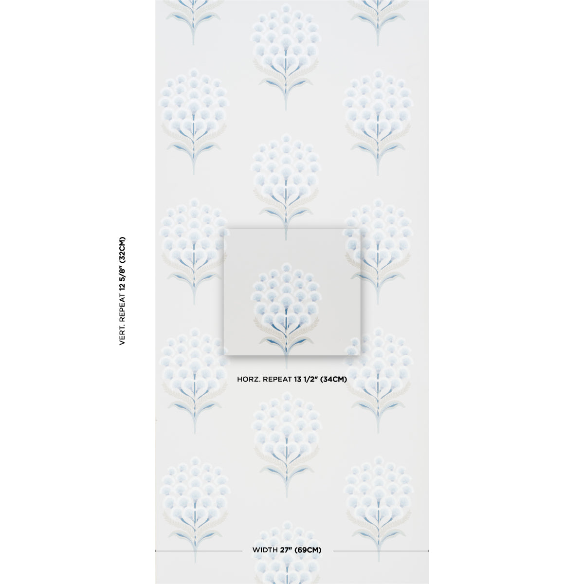 Schumacher Aurelia Porcelain 5016341 Wallpaper | 40% Off (Samples)