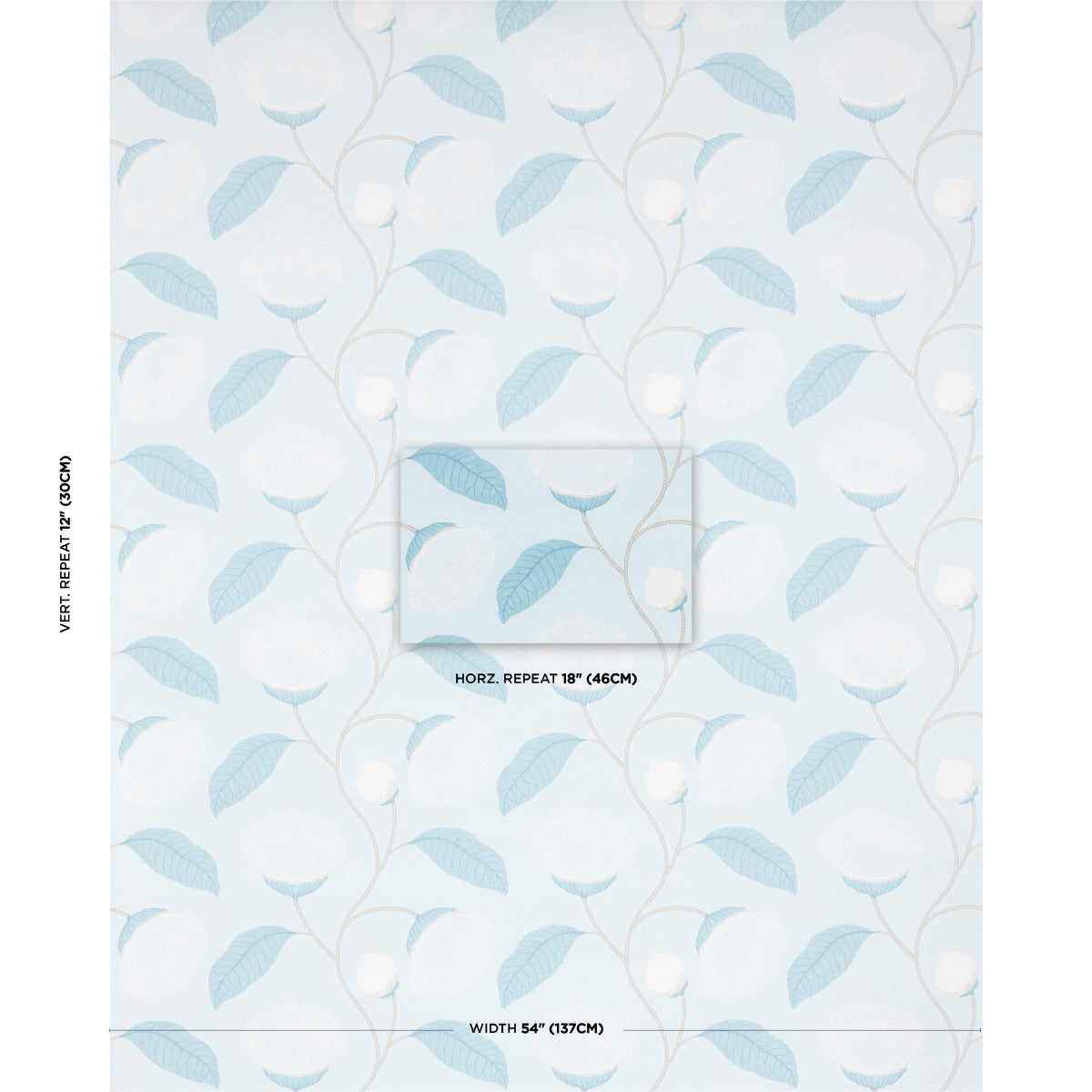 Schumacher Celinda Sky Wallpaper Sample 5016361