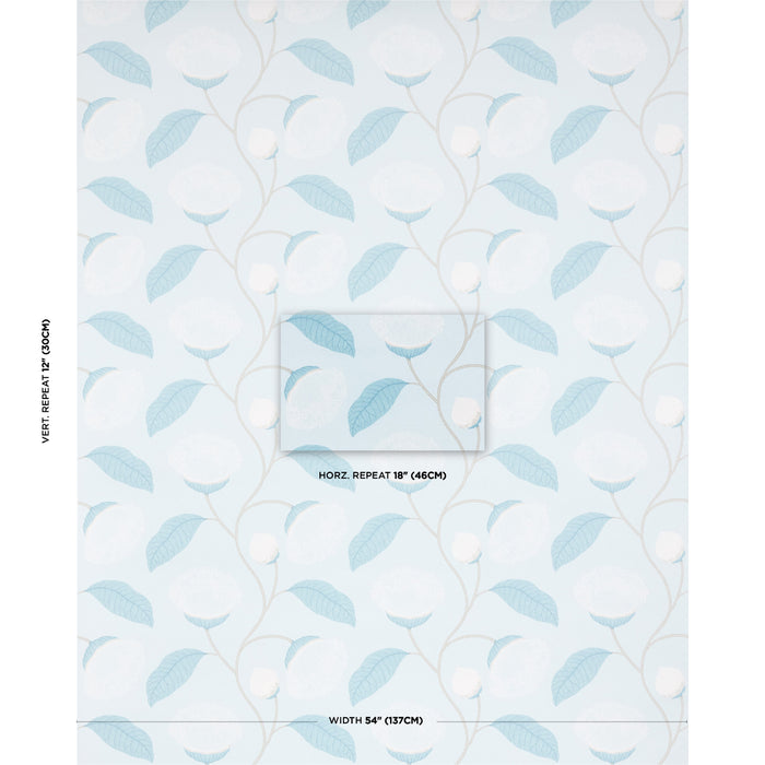 Schumacher Celinda Sky Wallpaper Sample 5016361