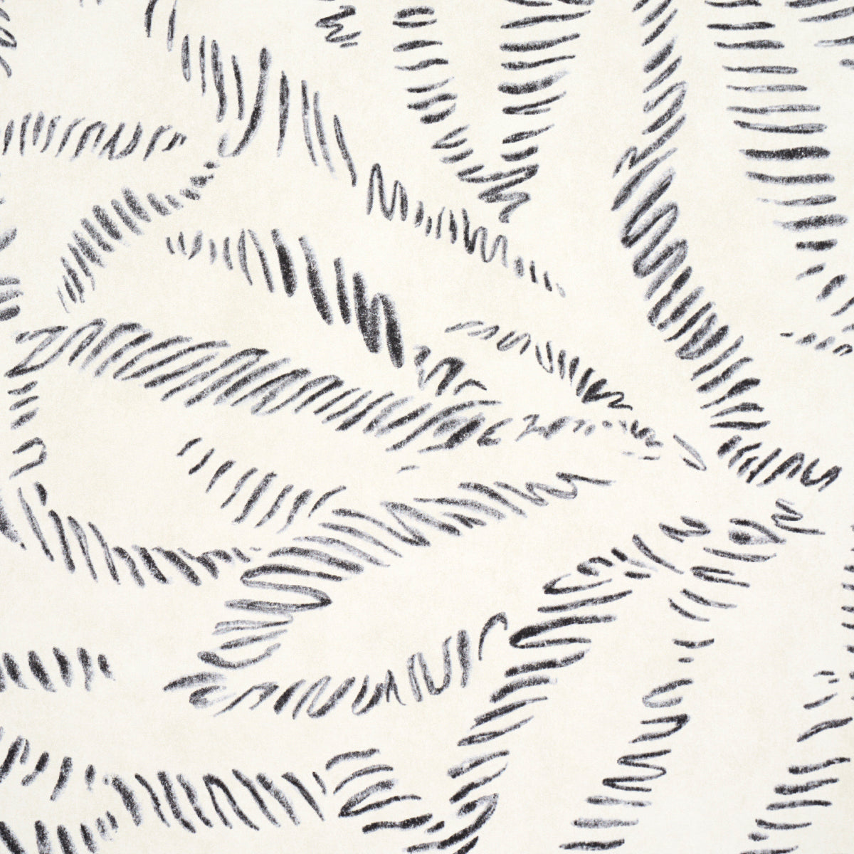 Schumacher Leaf Bloom Charcoal Wallpaper Sample 5016390