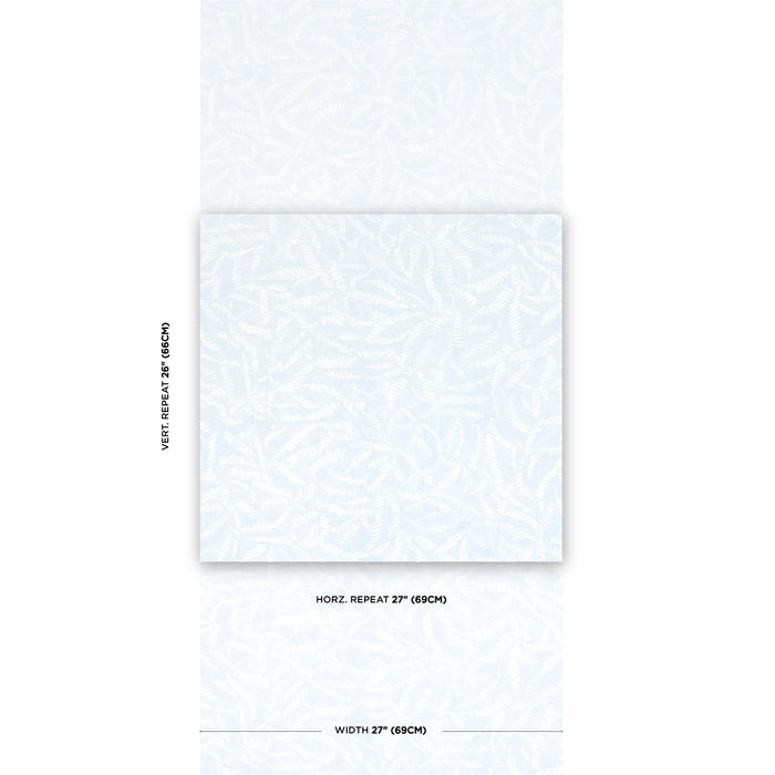 Schumacher Leaf Bloom Sky Wallpaper Sample 5016391