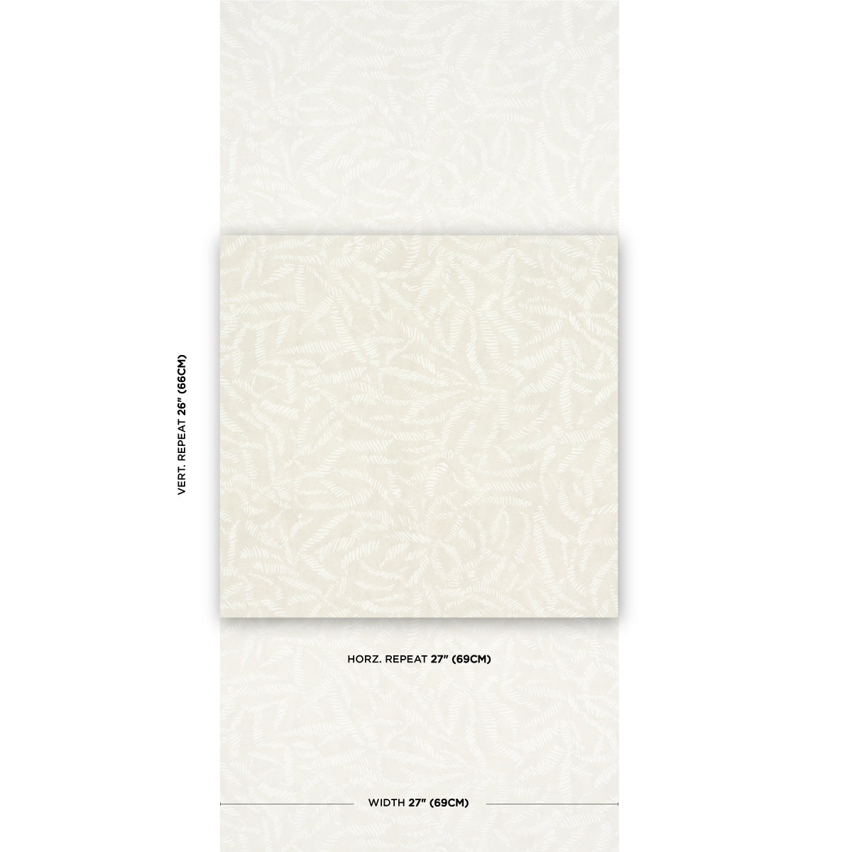 Schumacher Leaf Bloom Neutral Wallpaper Sample 5016392