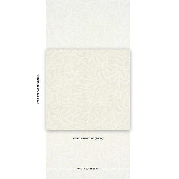 Schumacher Leaf Bloom Neutral Wallpaper Sample 5016392