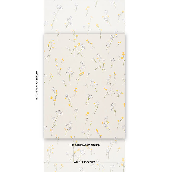 Schumacher Alex's Floral Daffodil Wallpaper 5016400