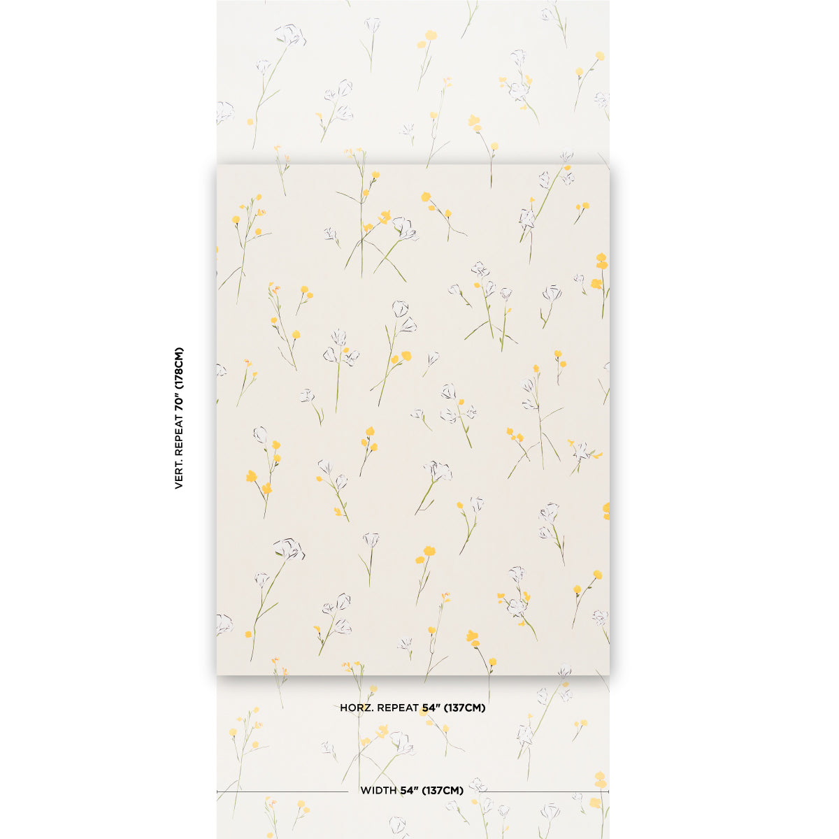 Schumacher Alex's Floral Daffodil Wallpaper Sample 5016400