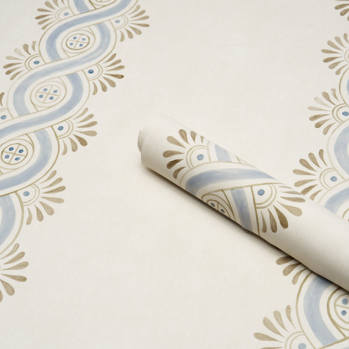 Schumacher Leonidis Stripe Blue Wallpaper Sample 5016460