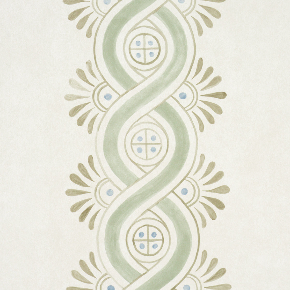 Schumacher Leonidis Stripe Green Wallpaper Sample 5016461