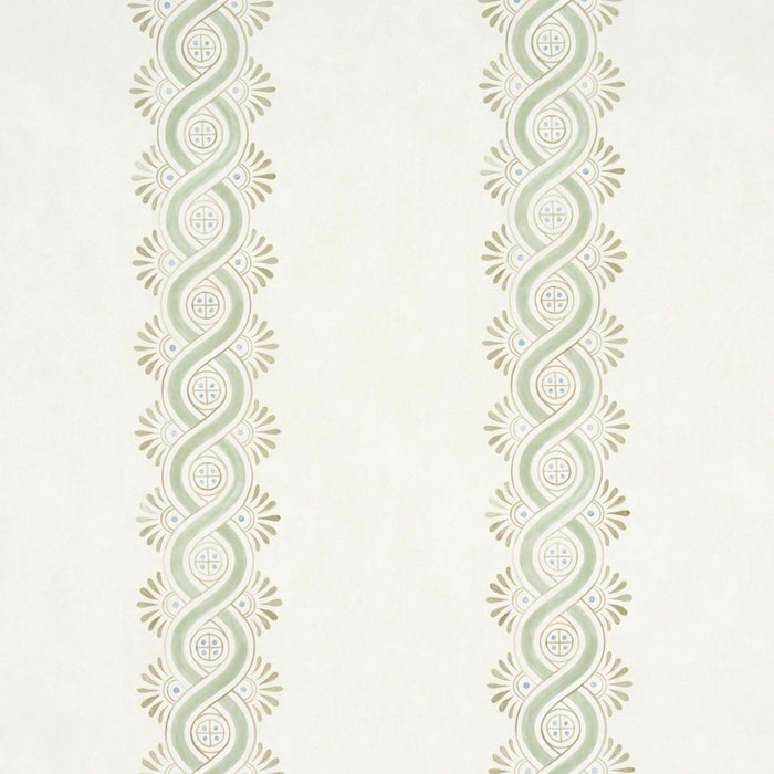 Schumacher Leonidis Stripe Green Wallpaper Sample 5016461