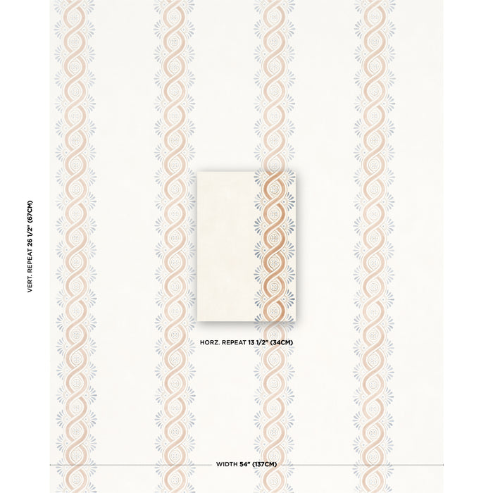Schumacher Leonidis Stripe Saffron Wallpaper Sample 5016462