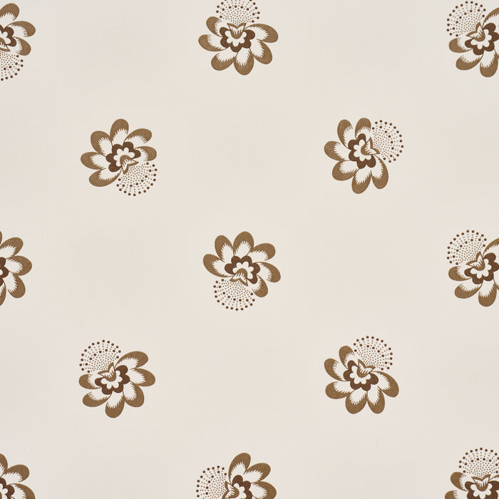 Schumacher Auclair Floral Brown Wallpaper Sample 5016481