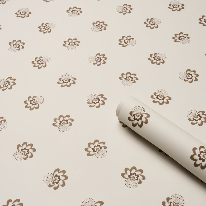 Schumacher Auclair Floral Brown Wallpaper Sample 5016481