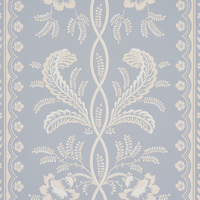 Schumacher Bell Flowers Light Blue Wallpaper 5016490