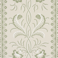Schumacher Bell Flowers Green Wallpaper 5016491