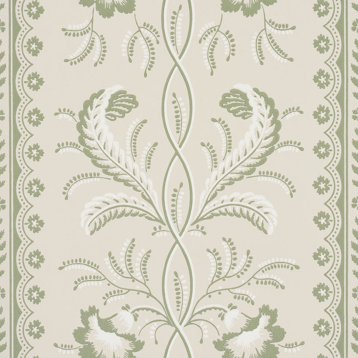 Schumacher Bell Flowers Green Wallpaper 5016491