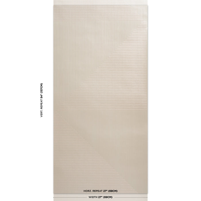 Schumacher Hand Combed Triangles Pearlescent Wallpaper Sample 5016520