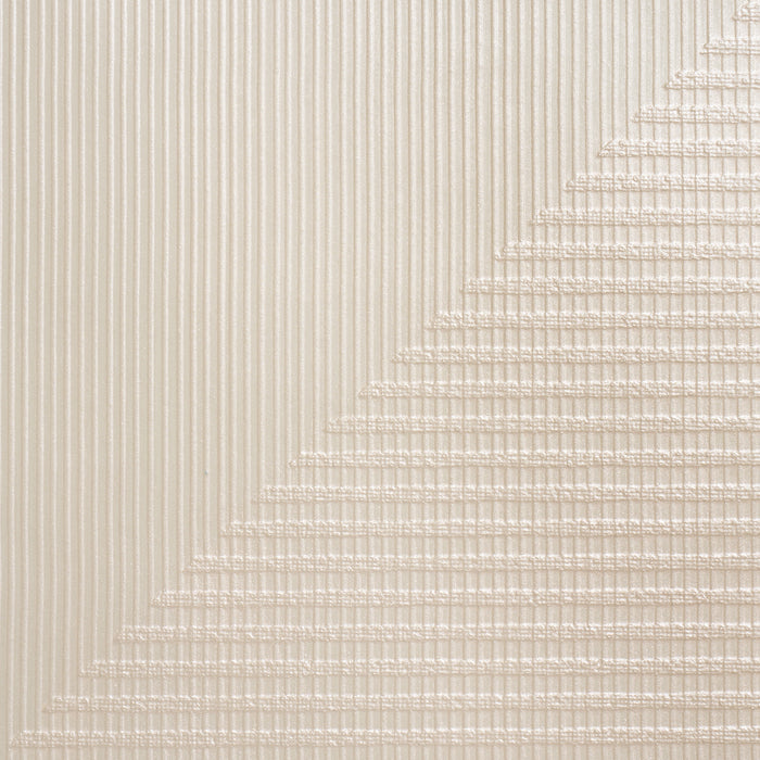 Schumacher Hand Combed Triangles Pearlescent Wallpaper Sample 5016520