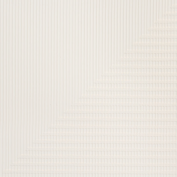 Schumacher Hand Combed Triangles White Wallpaper Sample 5016521