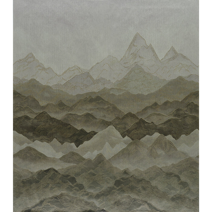 Schumacher Atmospheric Landscape Panel Set Misty Mountains Wallpaper Sample 5016530