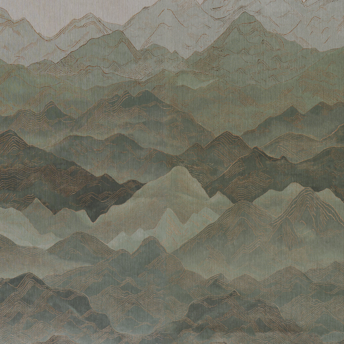 Schumacher Atmospheric Landscape Panel Set Verdant Vista Wallpaper 5016531