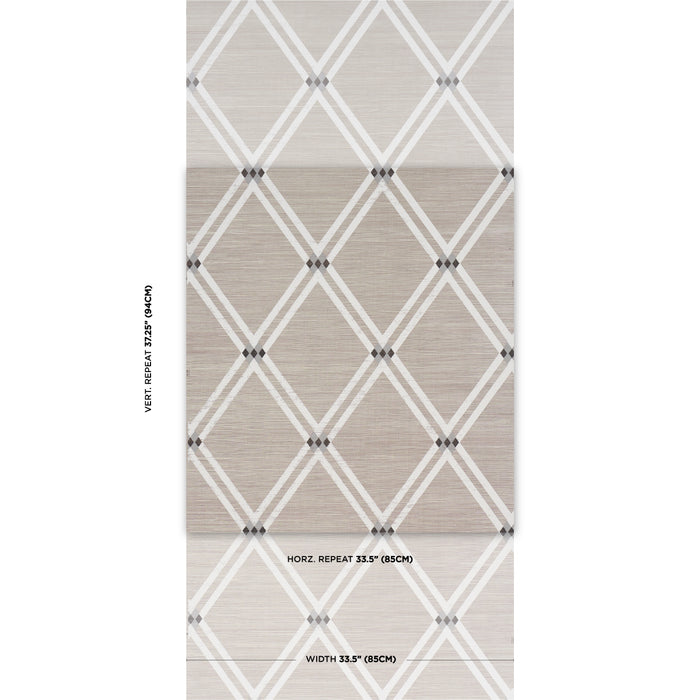 Schumacher Asolo Sisal Silver Wallpaper Sample 5016540