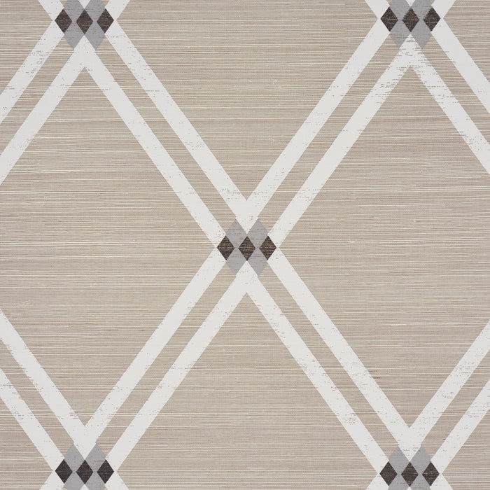 Schumacher Asolo Sisal Silver Wallpaper Sample 5016540