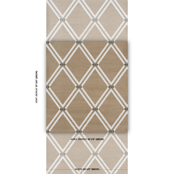 Schumacher Asolo Sisal Sepia Wallpaper Sample 5016541