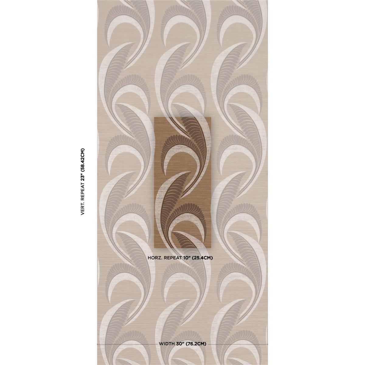 Schumacher Banana Leaf Sisal Mocha Wallpaper Sample 5016552