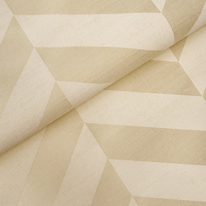 Schumacher Staggered Chevron Sisal Ivory Wallpaper Sample 5016560