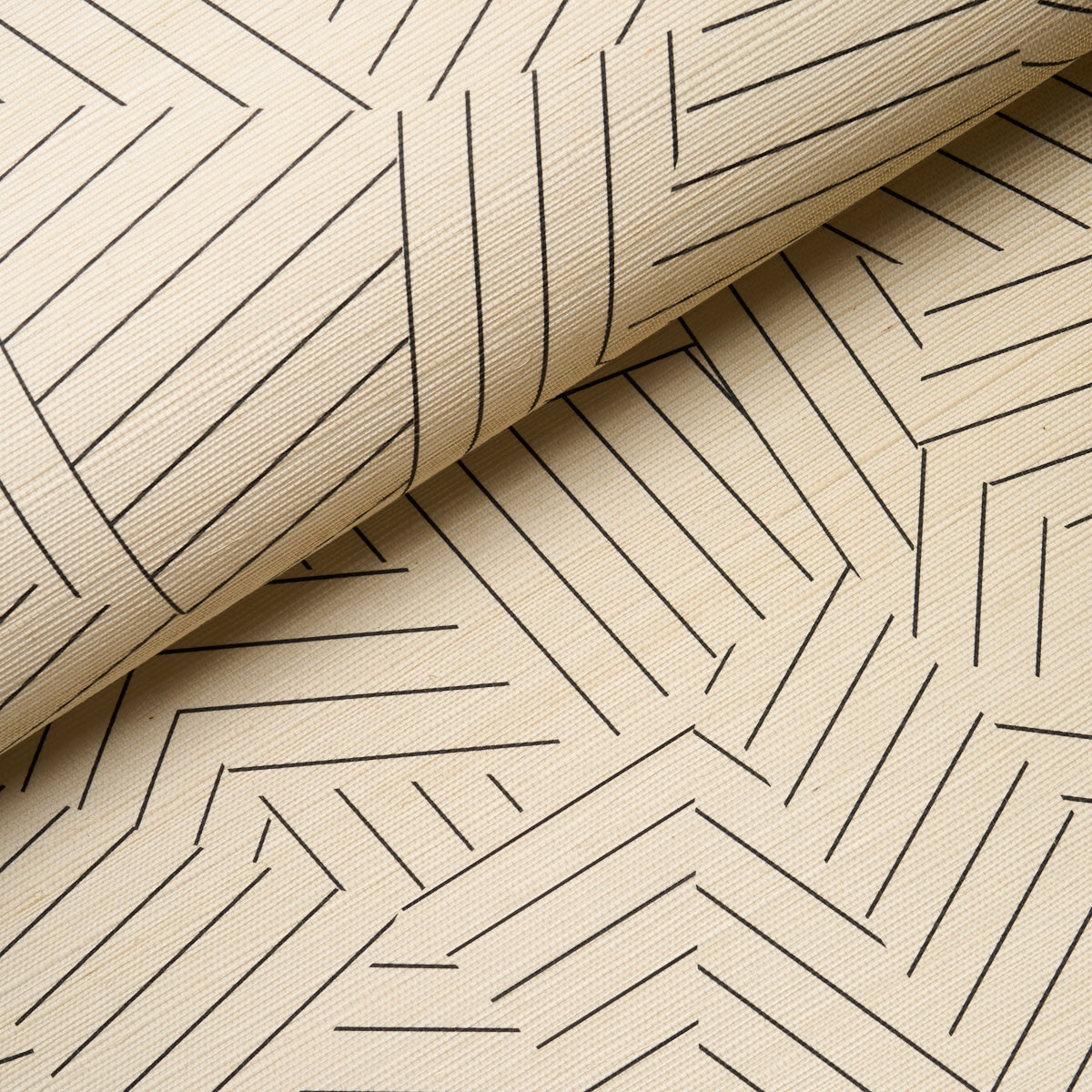 Schumacher Deconstructed Stripe Sisal Black 5016580 Wallpaper | 40% Off ...