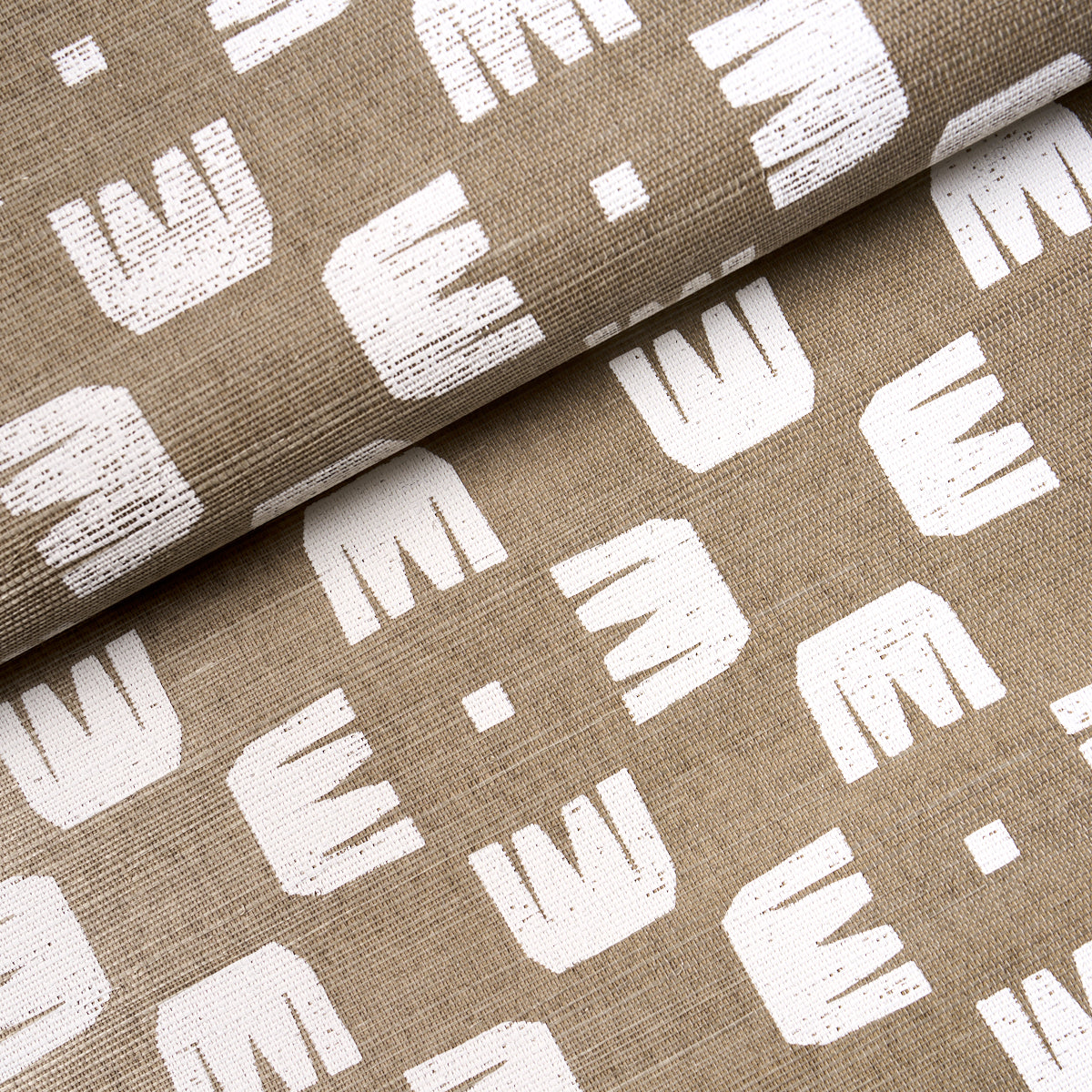 Schumacher Raze Sisal Dust Wallpaper Sample 5016631