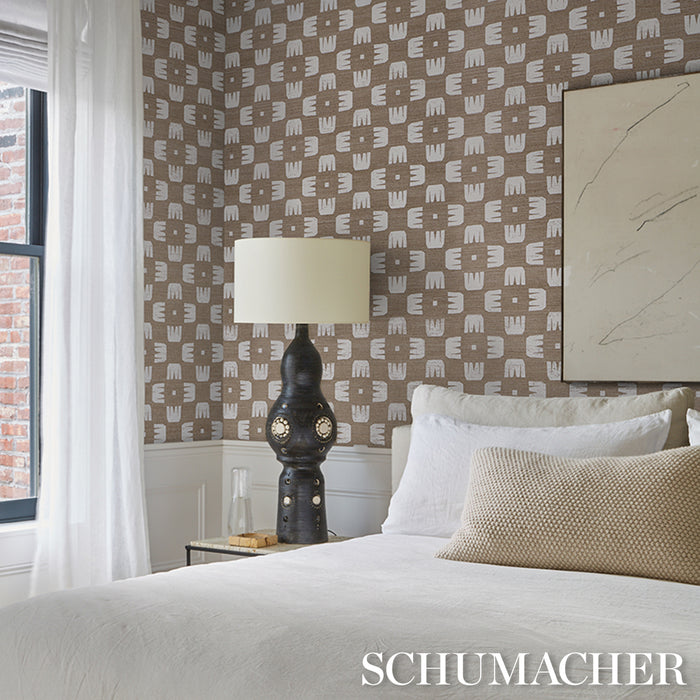 Schumacher Raze Sisal Dust Wallpaper Sample 5016631