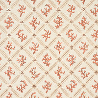 Schumacher Corail Leaf Trellis Coral Wallpaper 5016641