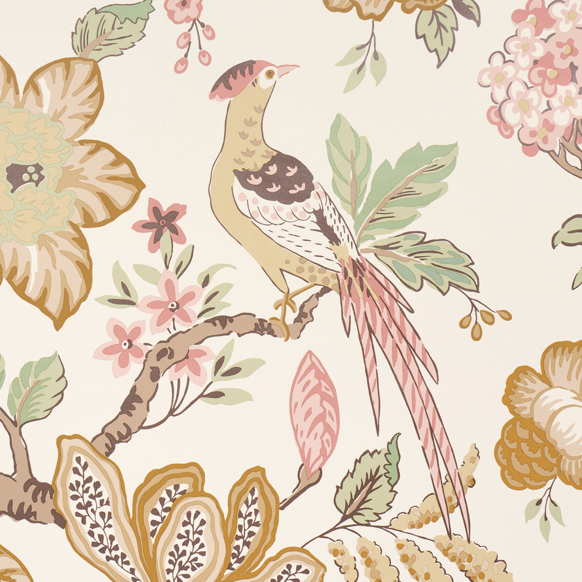 Schumacher Huntington Gardens PeTale Wallpaper Sample 5016661
