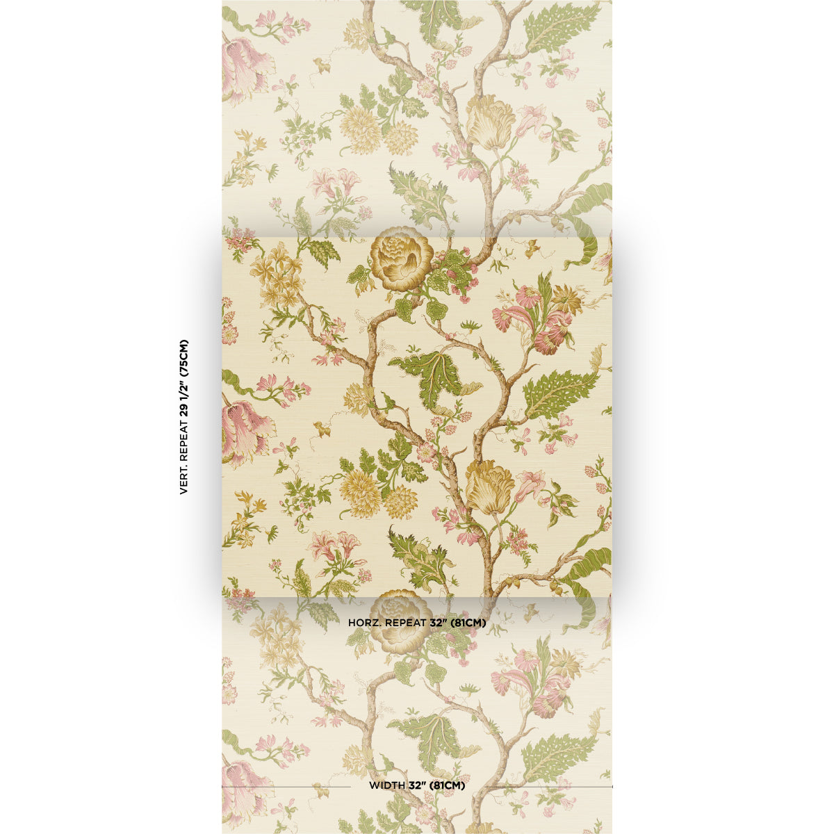 Schumacher Josephine Sisal Citron Wallpaper Sample 5016681