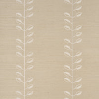 Schumacher Geo Leaf Sisal Bone & White Wallpaper 5016700
